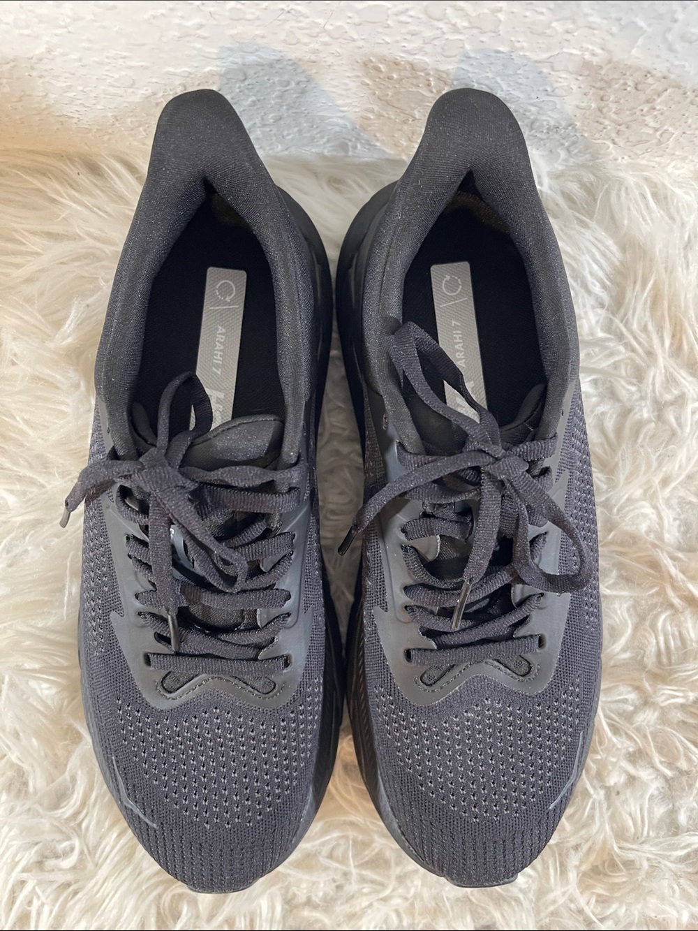HOKA ONE ONE Arahi 7 'Triple Black' Size 8 Performance Sneakers NEW - Picture 4 of 14